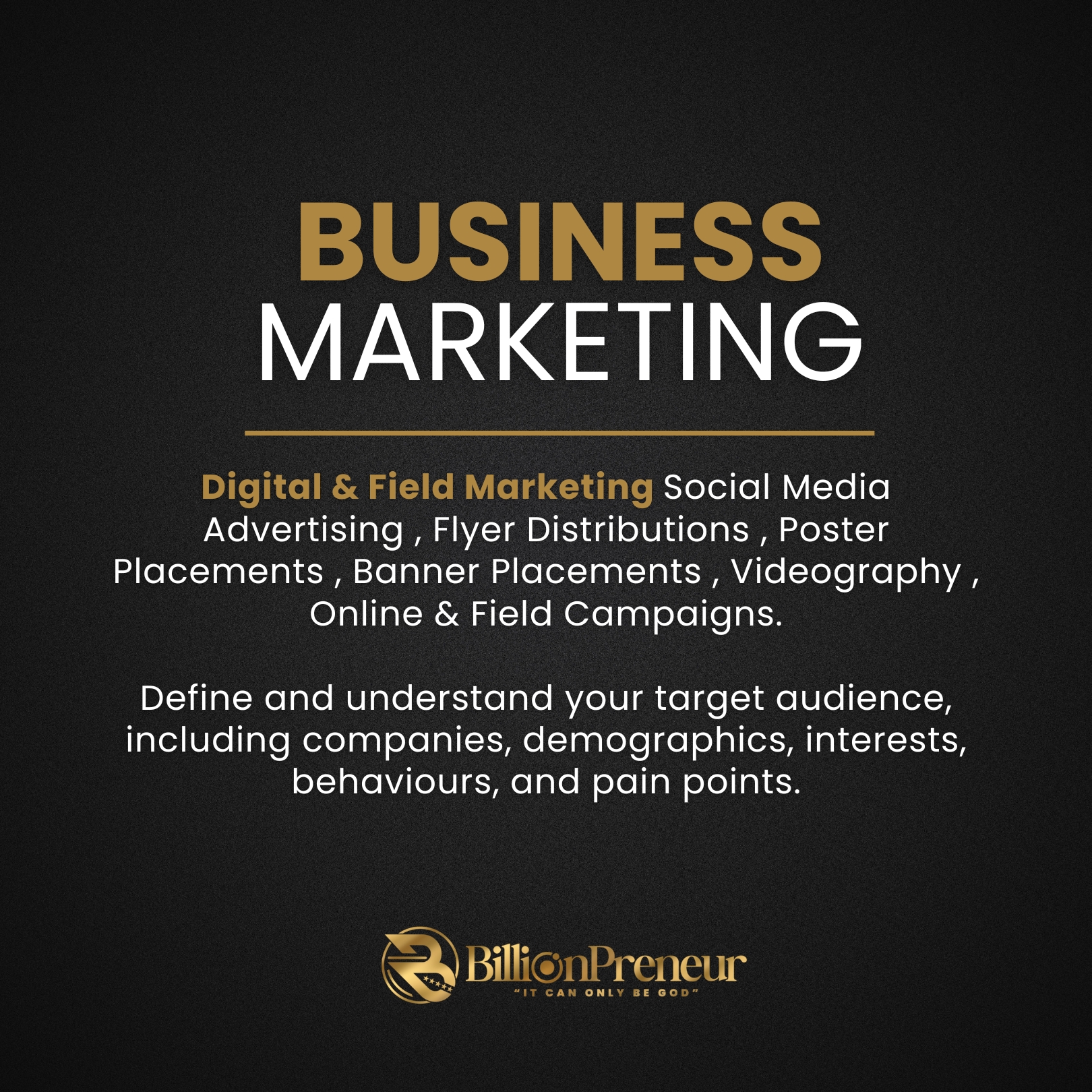 Billionpreneur® Business Marketing