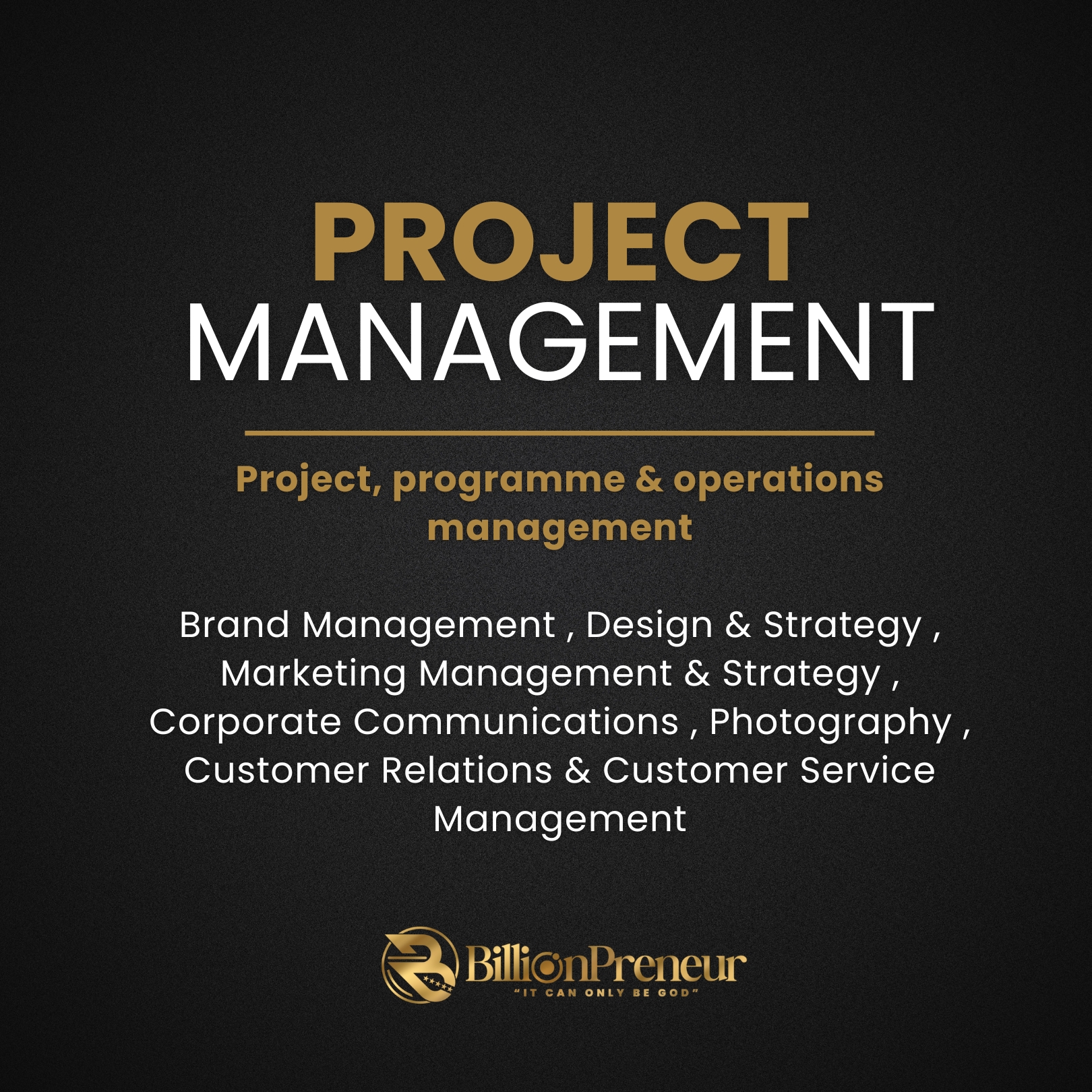 Billionpreneur® Project Management